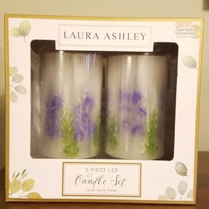 Laura Ashley 2 piece LED candle set